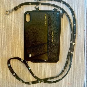 Bandolier genuine leather iPhone 10 XS MAX case/strap/zippie